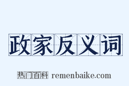 政家反义词是什么意思的图片